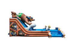 18.5 FT BEAR CAMP DUAL WATER SLIDE